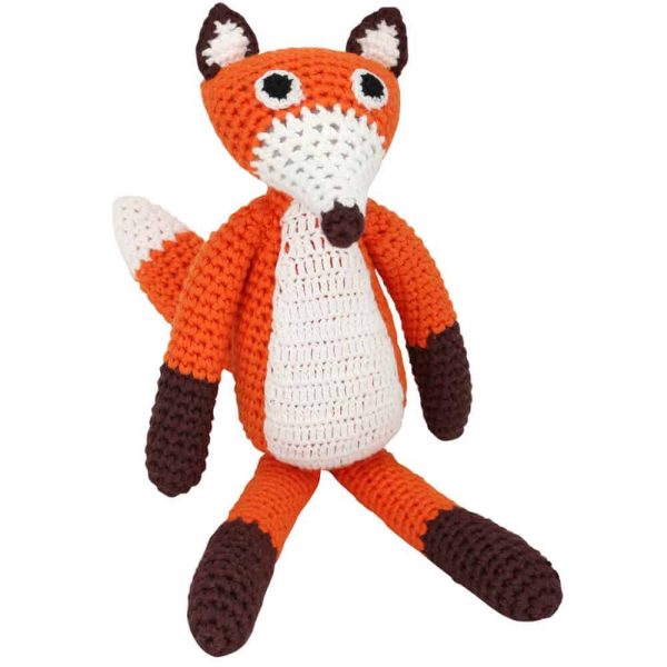 Häkel-Fuchs (Orange) Kuscheltier mit Rassel