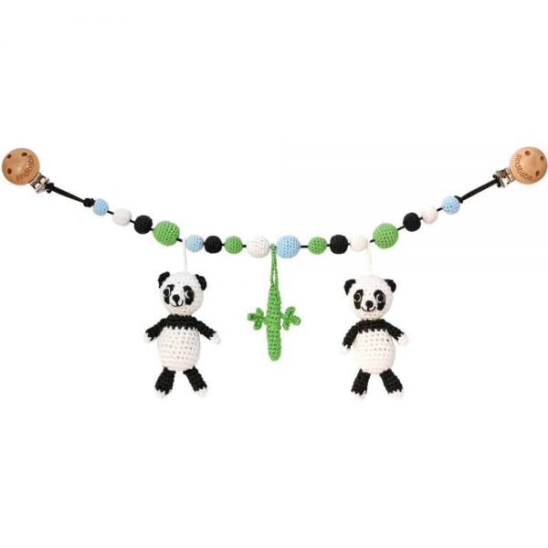 Kinderwagenkette (handmade) Panda gehäkelt