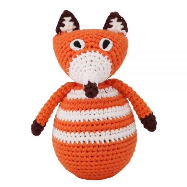 Stehaufmännchen Baby gehäkelt, Fuchs FRED, sindibaba 12277