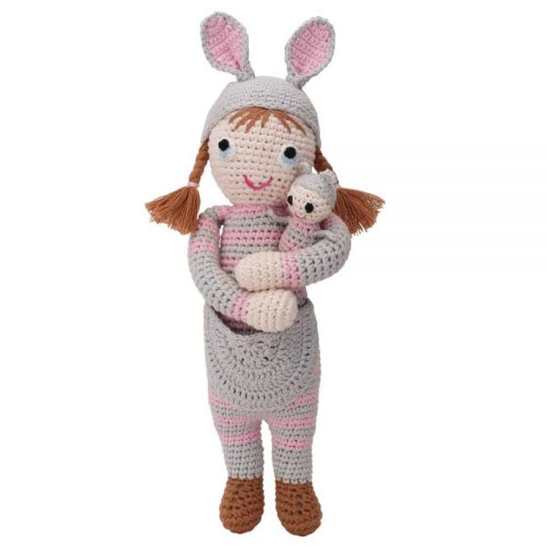 Häkelpuppe LISA mit Baby im Arm