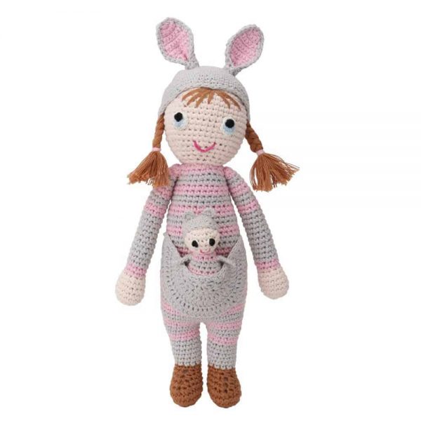 Häkelpuppe LISA mit Baby im Tragetuch