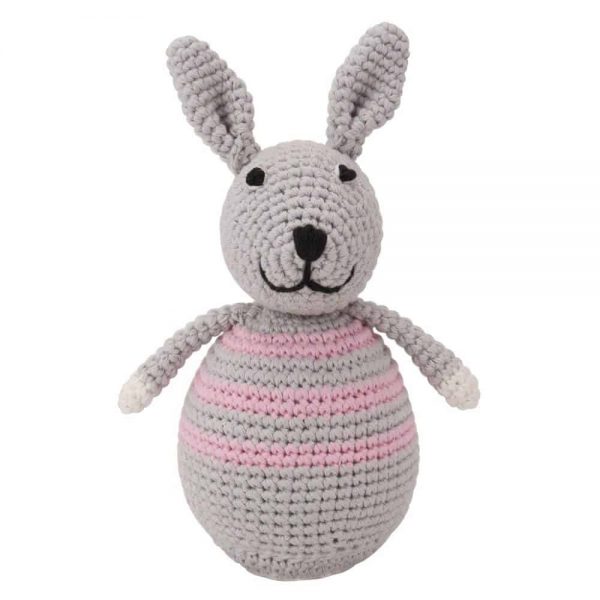 Stehaufmännchen Baby gehäkelt, Hase BOBBY, sindibaba 12283