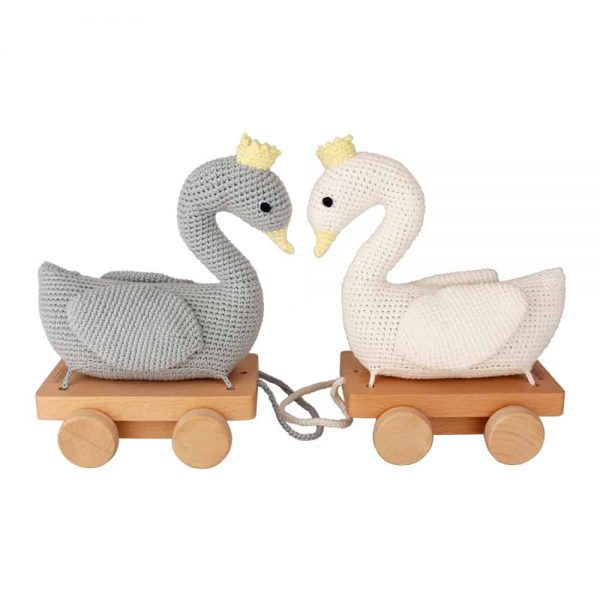 Schwan BIANCA gibt es in den beiden Farbvariationen weiss und grau.