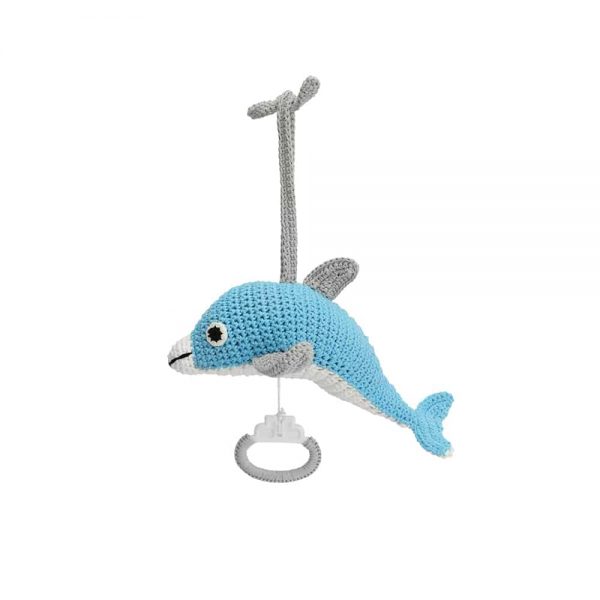 Häkel-Spieluhr Delfin DOLPHY (blau)