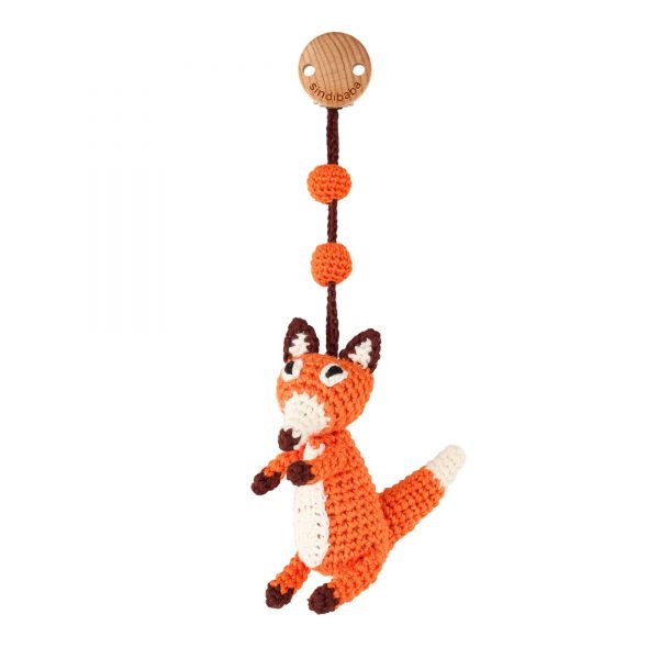 Gehäkelter Kinderwagenanhänger Fuchs FRED
