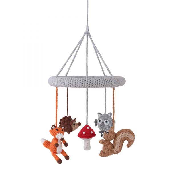 Gehäkeltes Baby-Mobile WALDTIERE 2 von Sindibaba